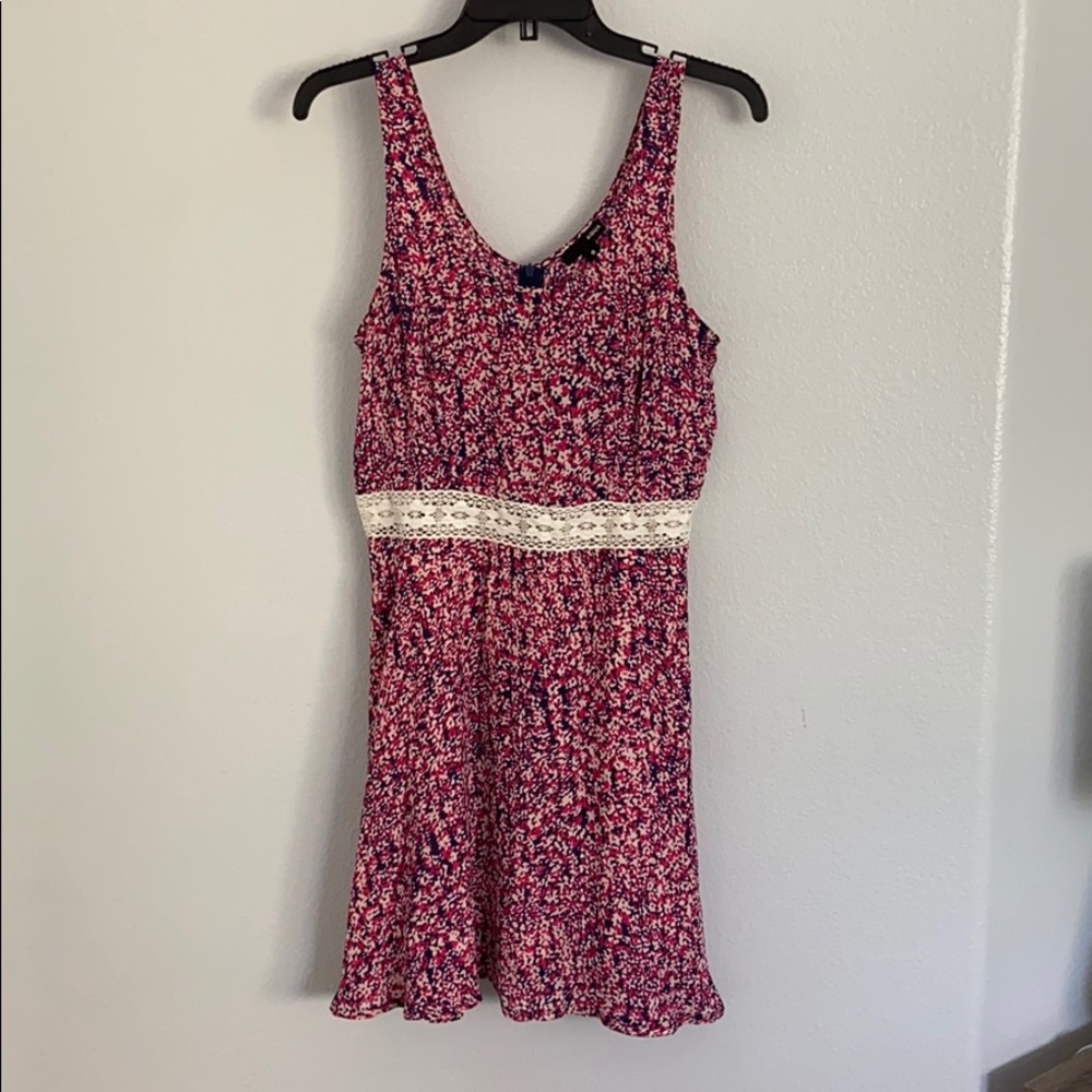 Bloomingdales Aqua Summer Dress Floral and Lace